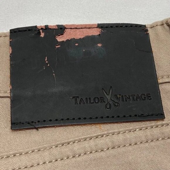 Taylor Vintage Khaki Pants Men's 38x30 Canaan Slim Fit Soft Stretch 5 Pocket NWT - Picture 7 of 16